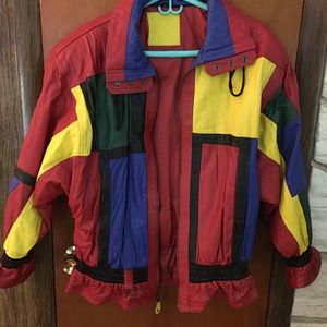 Vintage Multi-colored Leather Jacket